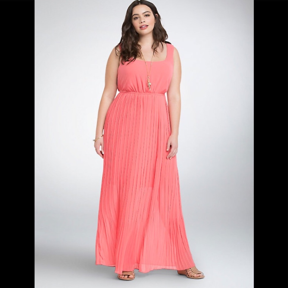 Coral maxi dress NWT